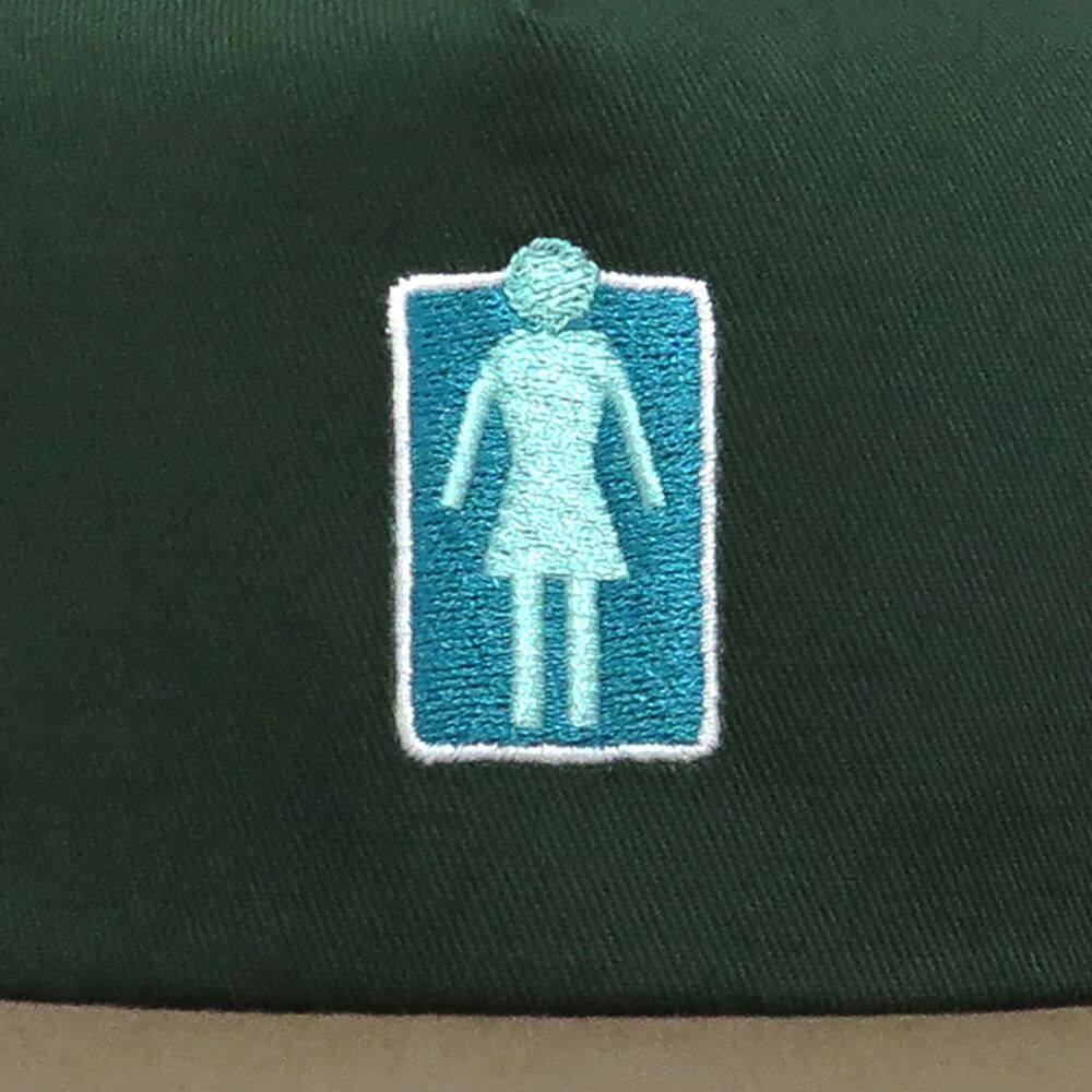 GIRL CAP ガール キャップ LOVERS OG 5 PANEL FOREST GREEN/BEIGE スケートボード スケボー 4