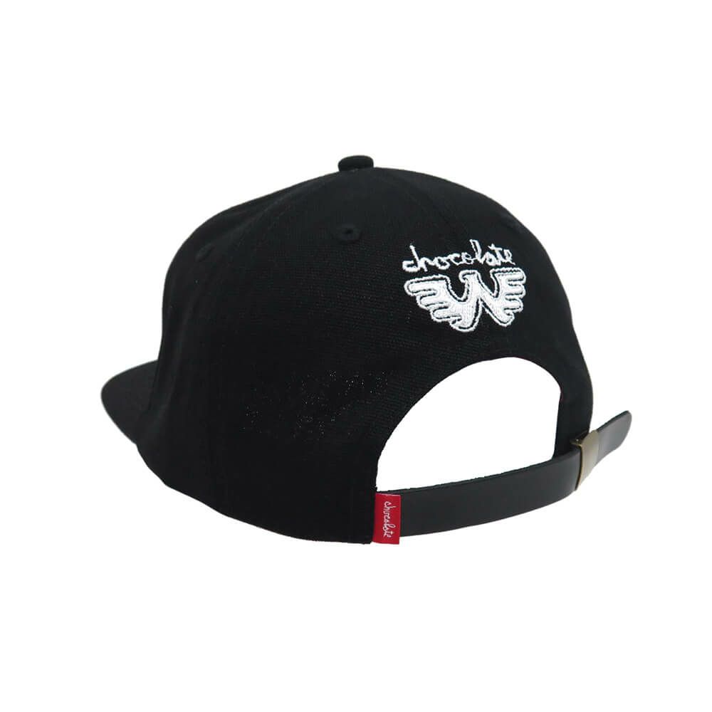 CHOCOLATE CAP チョコレート キャップ TOO DUMB 6 PANEL STRAPBACK BLACK スケートボード スケボー 2