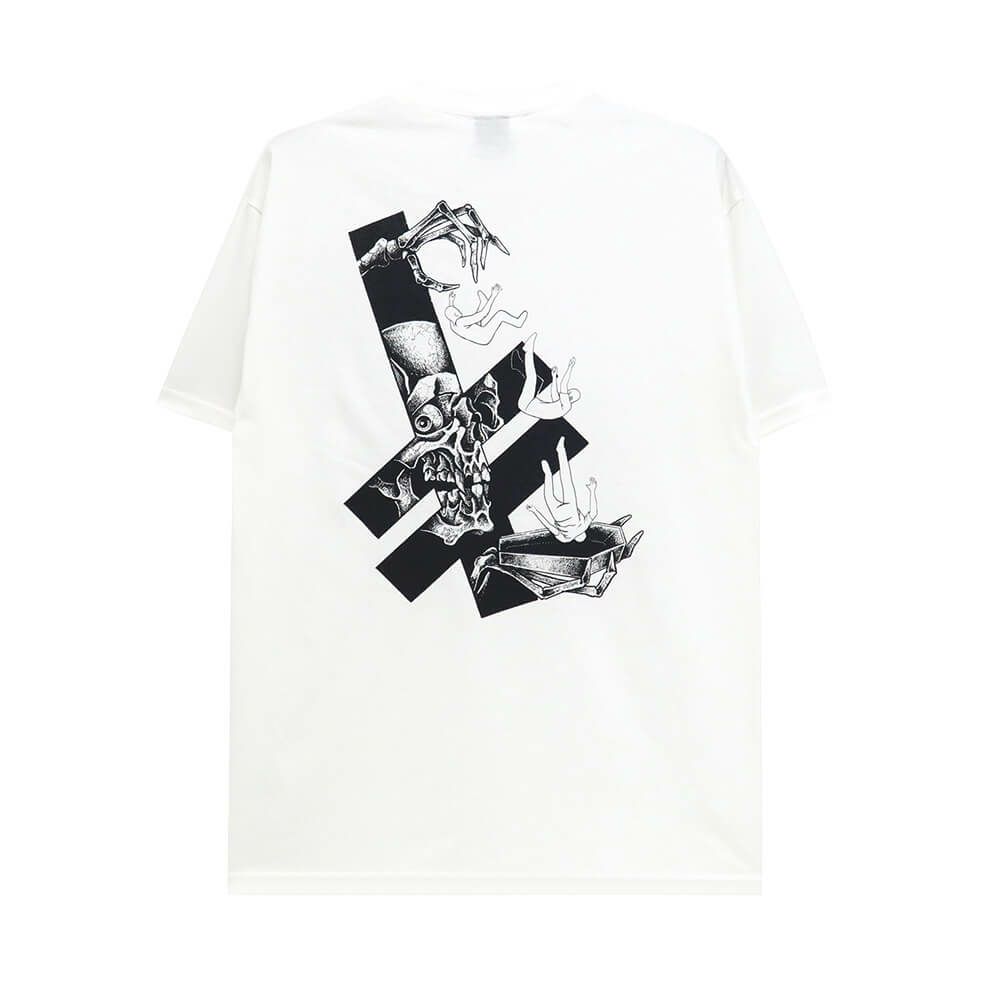 DEATHWISH T-SHIRT デスウィッシュ Tシャツ TRAPPED WHITE スケートボード スケボー 