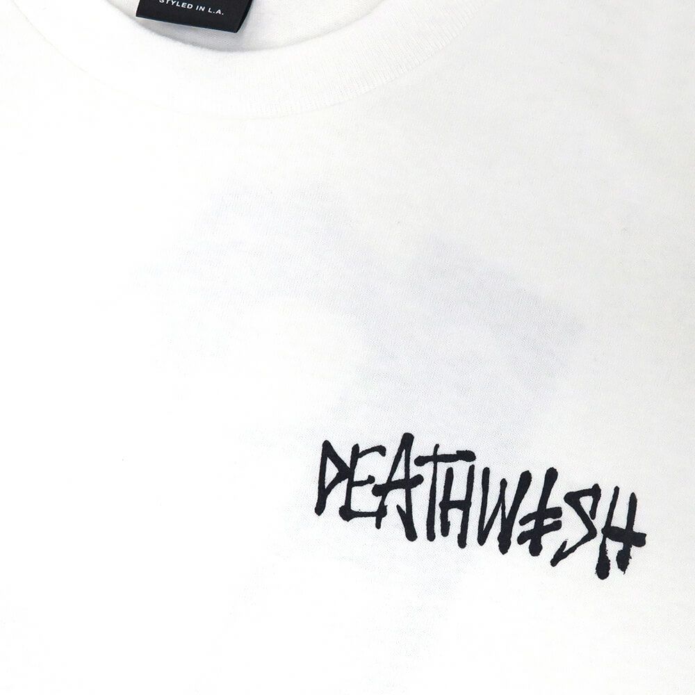 DEATHWISH T-SHIRT デスウィッシュ Tシャツ TRAPPED WHITE スケートボード スケボー 2