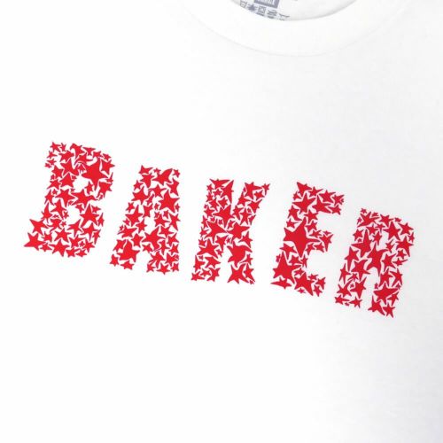 BAKER T-SHIRT ベイカー Tシャツ GET LOST WHITE/RED スケートボード スケボー 1