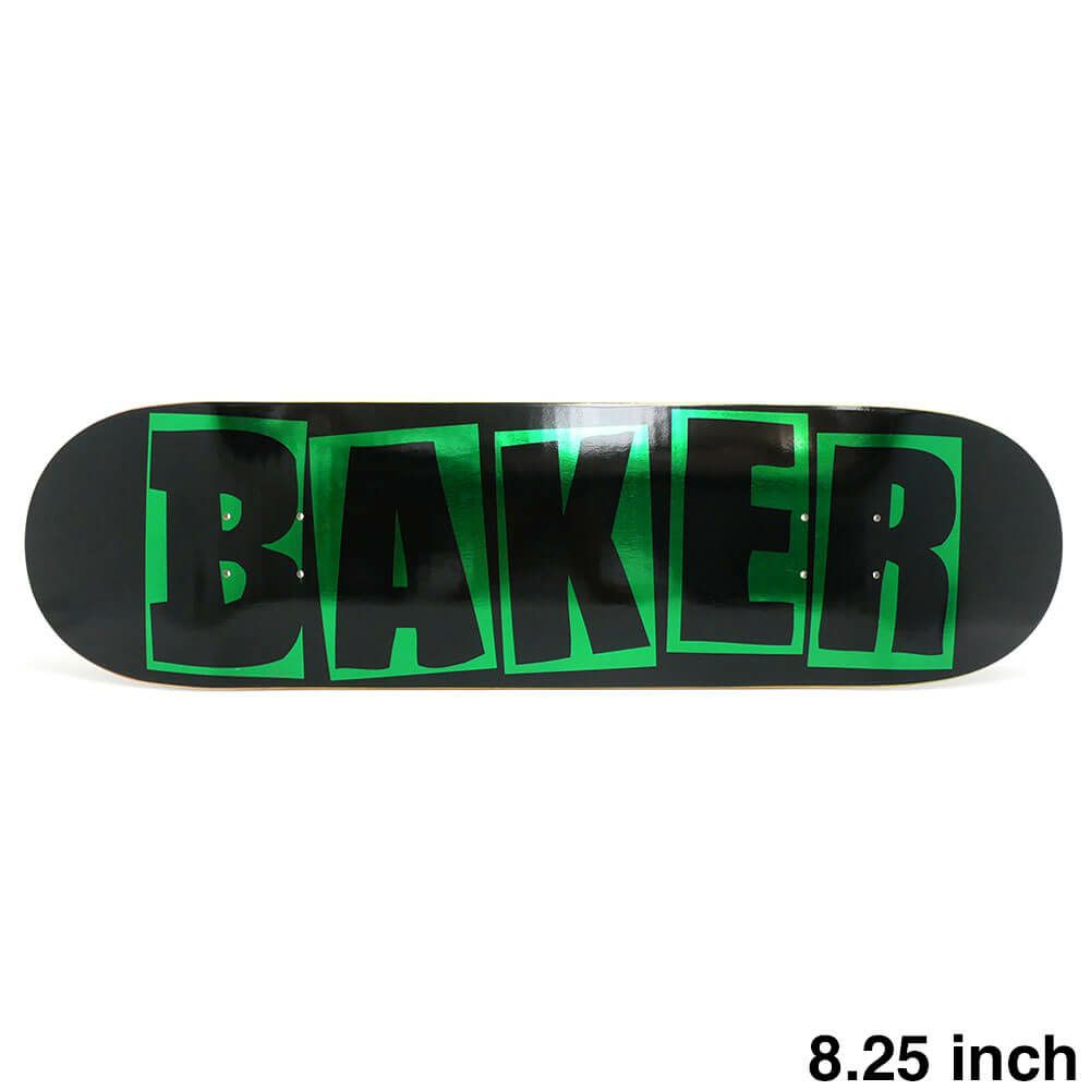 BAKER DECK ベイカー デッキ JACOPO CAROZZI BRAND NAME BLACK/GREEN FOIL 8.25 スケートボード スケボー 1