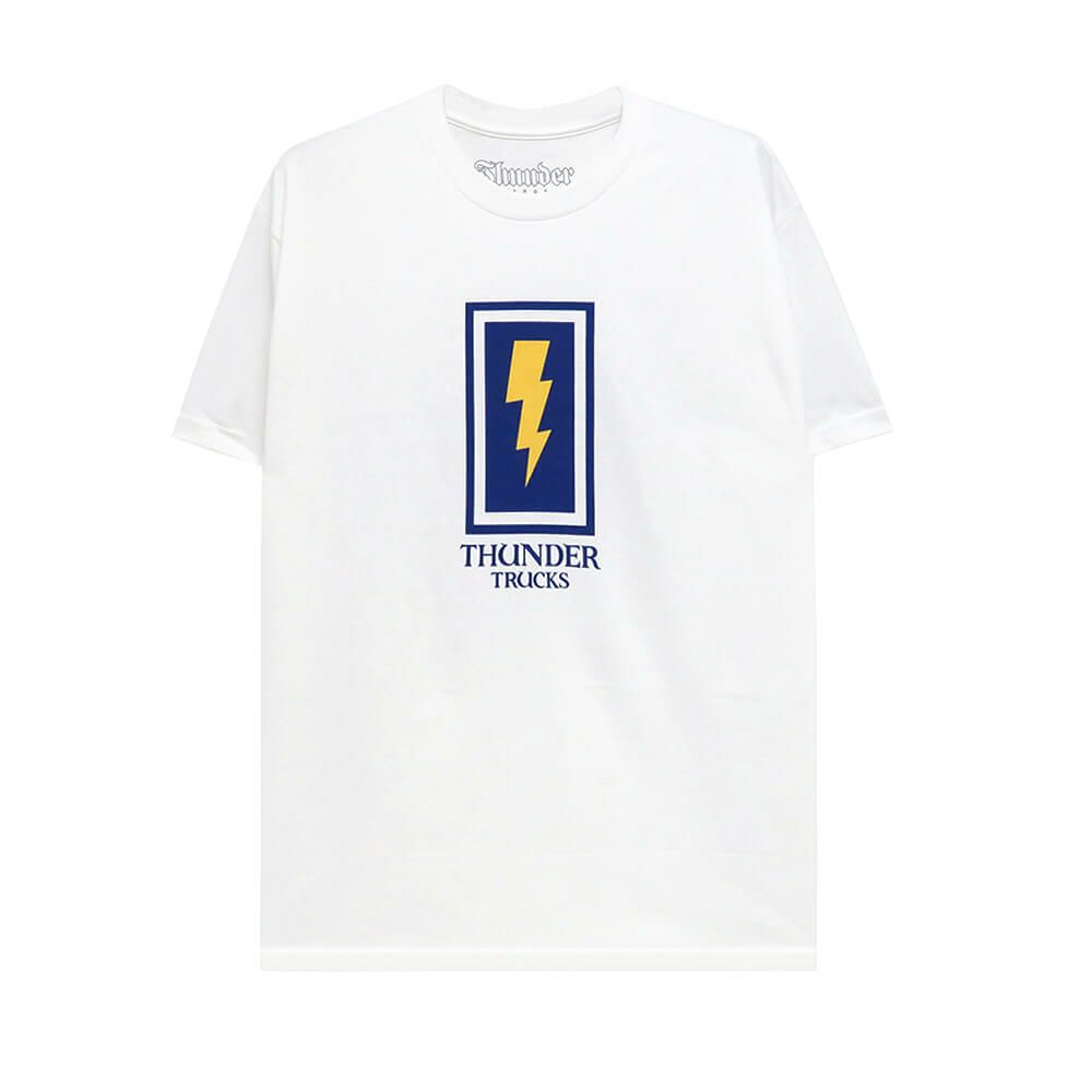 THUNDER T-SHIRT サンダー Tシャツ BOXED BOLT WHITE スケートボード スケボー 