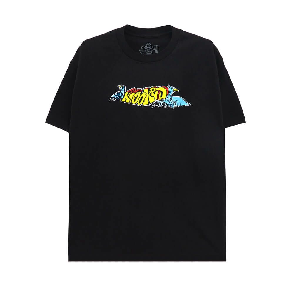 KROOKED T-SHIRT クルキッド Tシャツ RAPTORS BLACK スケートボード スケボー 