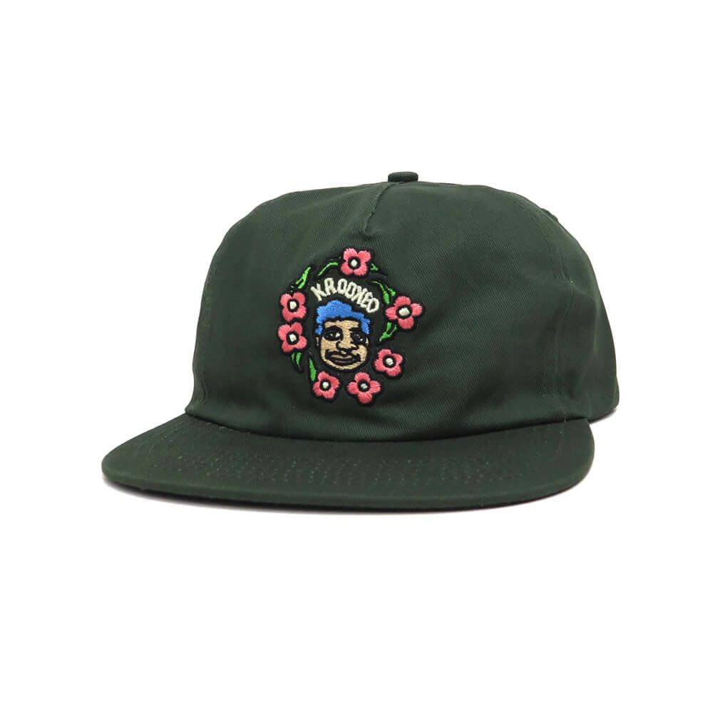 KROOKED CAP クルキッド キャップ SWEATPANTS REDUX SNAPBACK OLIVE スケートボード スケボー 