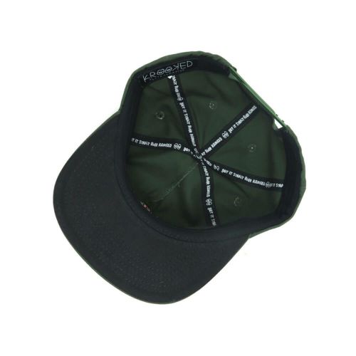 KROOKED CAP クルキッド キャップ SWEATPANTS REDUX SNAPBACK OLIVE スケートボード スケボー 3