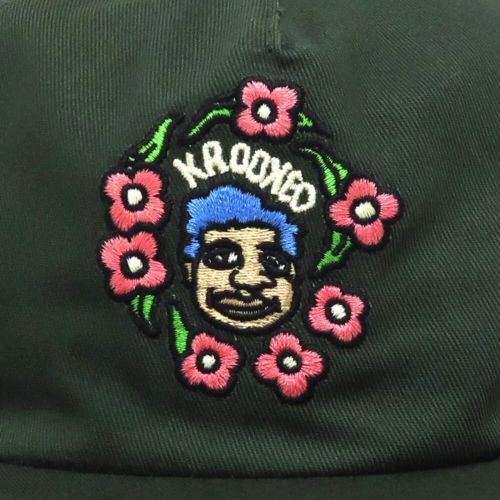 KROOKED CAP クルキッド キャップ SWEATPANTS REDUX SNAPBACK OLIVE スケートボード スケボー 4