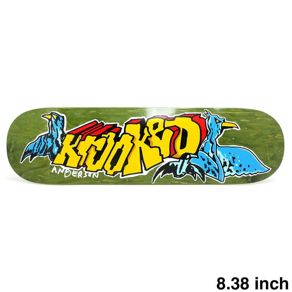 KROOKED DECK クルキッド デッキ MIKE ANDERSON RAPTORS OLIVE STAIN 8.38 スケートボード スケボー 1