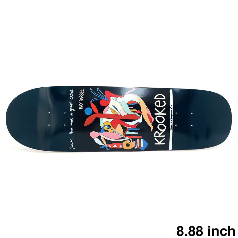 KROOKED DECK クルキッド デッキ RAY BARBEE LITTLE POSTCARDS BY JAVIER MENDIZABAL 8.88 CAMINO SHAPE スケートボード スケボー 1