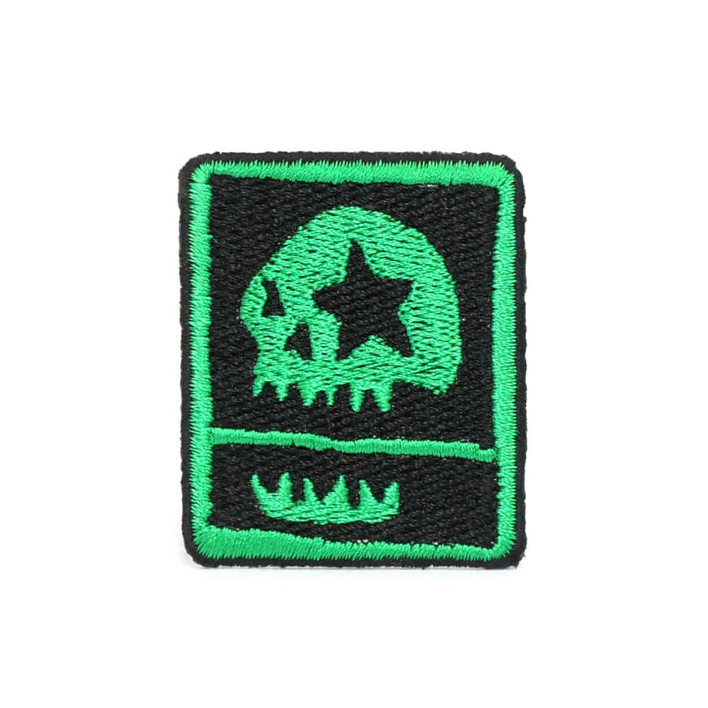 MAGICAL MOSH MISFITS PATCH マジカルモッシュミスフィッツ ワッペン MXMXM DOKURO □（四角） GREEN スケートボード スケボー 1