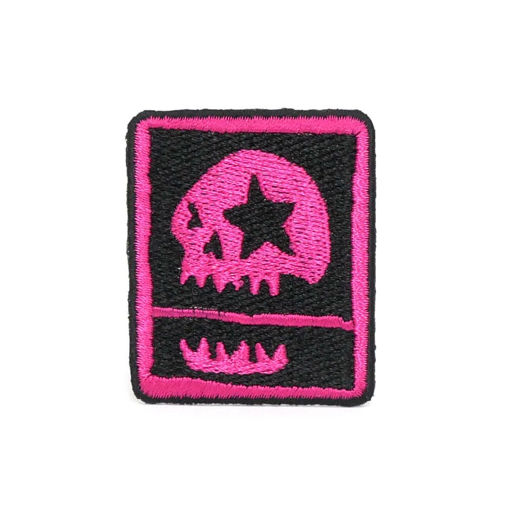 MAGICAL MOSH MISFITS PATCH マジカルモッシュミスフィッツ ワッペン MXMXM DOKURO □（四角） PINK スケートボード スケボー 1