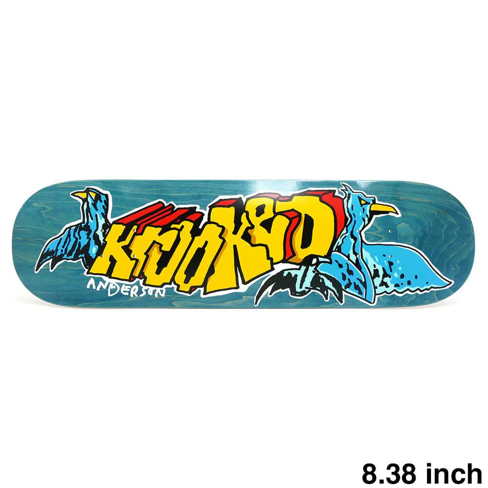 KROOKED DECK クルキッド デッキ MIKE ANDERSON RAPTORS EMERALD STAIN 8.38 スケートボード スケボー 1