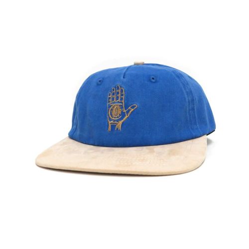 THEORIES CAP セオリーズ キャップ HAND OF THEORIES STRAPBACK DENIM/BROWN SUEDE スケートボード スケボー 