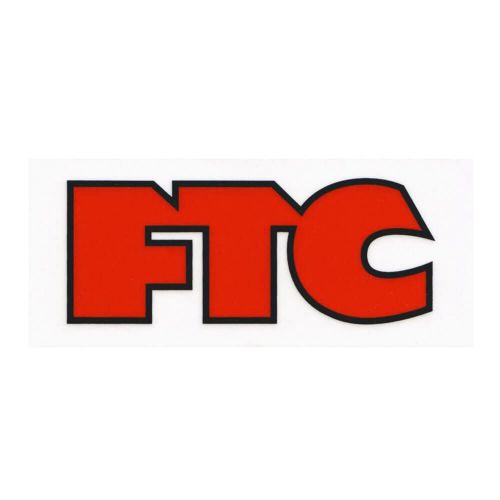 FTC STICKER エフティーシー ステッカー LARGE LOGO RED/BLACK スケートボード スケボー