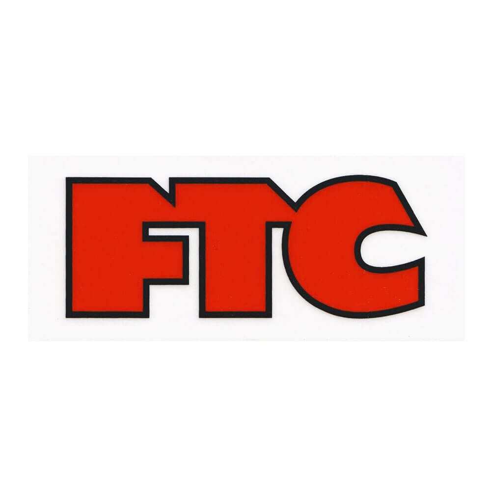 FTC STICKER エフティーシー ステッカー LARGE LOGO RED/BLACK スケートボード スケボー