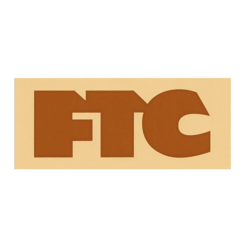 FTC STICKER エフティーシー ステッカー LARGE LOGO BEIGE/BROWN スケートボード スケボー
