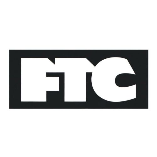 FTC STICKER エフティーシー ステッカー LARGE LOGO BLACK/WHITE スケートボード スケボー