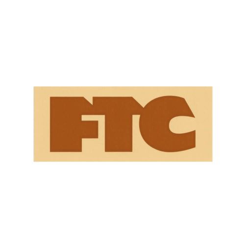 FTC STICKER エフティーシー ステッカー MEDIUM LOGO BEIGE/BROWN スケートボード スケボー