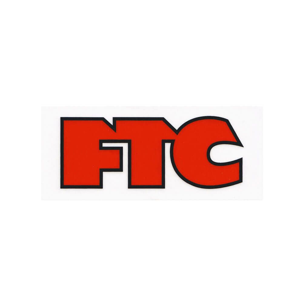 FTC STICKER エフティーシー ステッカー MEDIUM LOGO RED/BLACK スケートボード スケボー