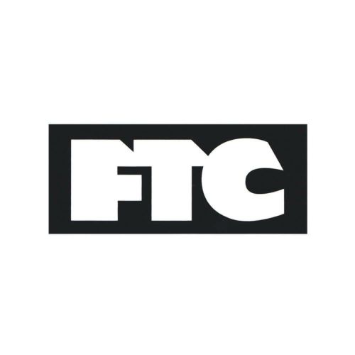 FTC STICKER エフティーシー ステッカー MEDIUM LOGO BLACK/WHITE スケートボード スケボー