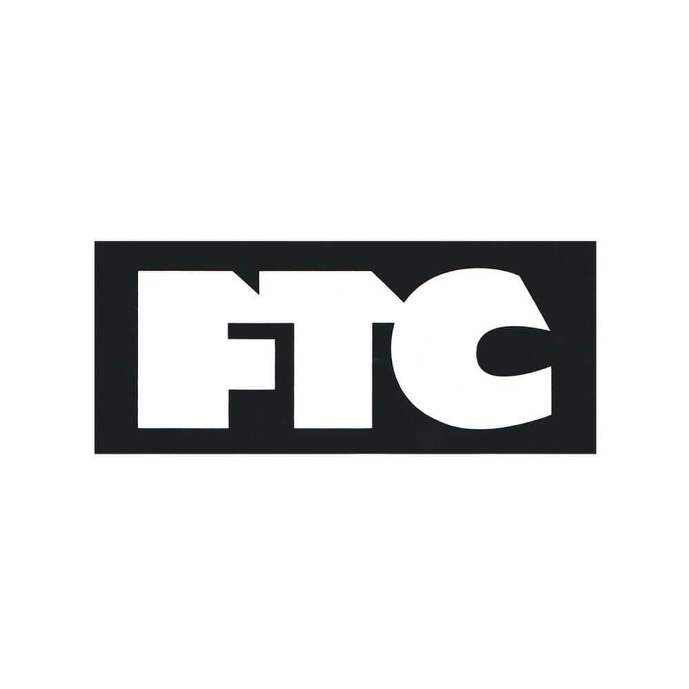 FTC STICKER エフティーシー ステッカー MEDIUM LOGO BLACK/WHITE スケートボード スケボー