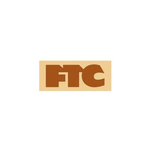 FTC STICKER エフティーシー ステッカー SMALL LOGO BEIGE/BROWN スケートボード スケボー