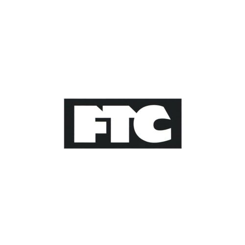 FTC STICKER エフティーシー ステッカー SMALL LOGO BLACK/WHITE スケートボード スケボー