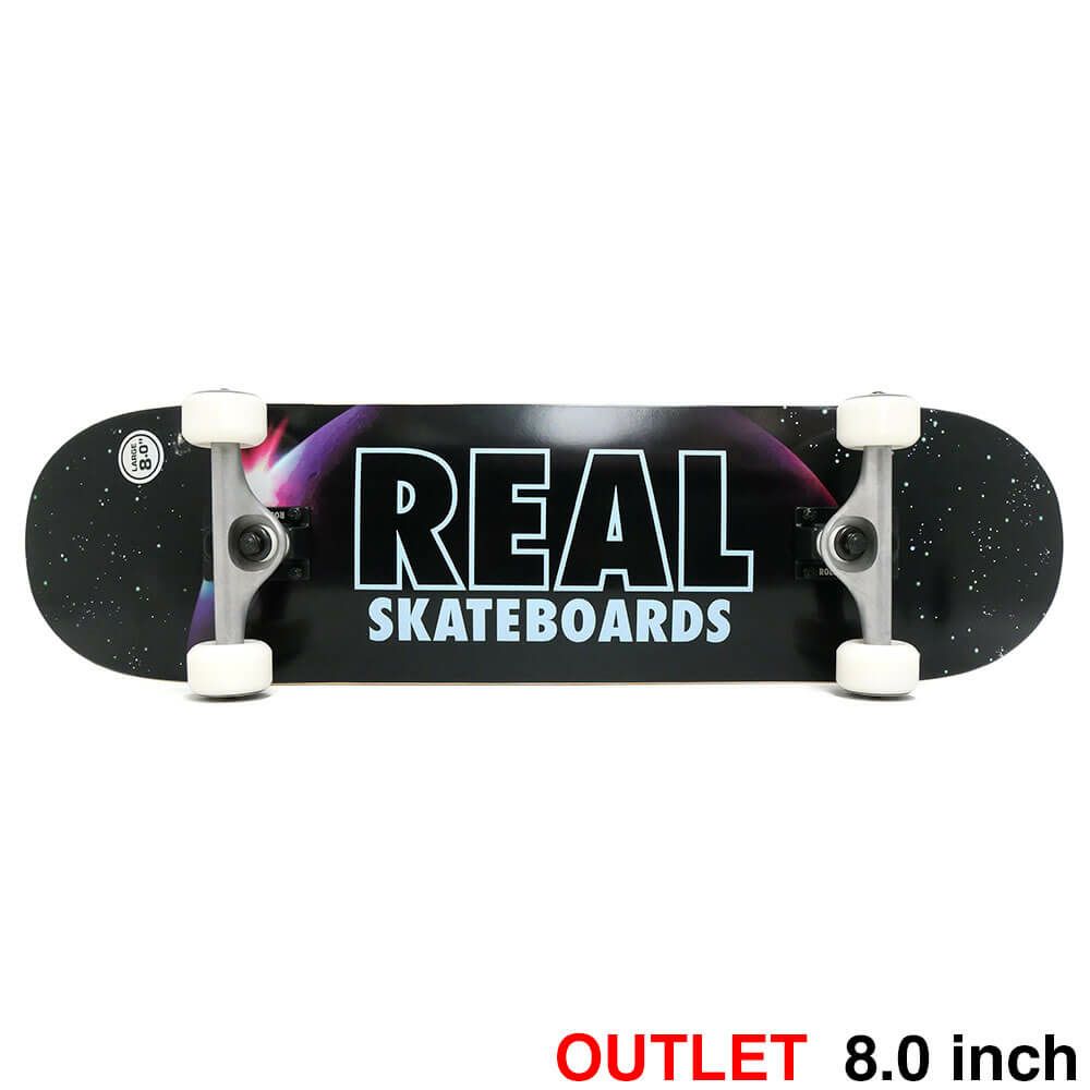 （アウトレット価格 18,700円 → 16,990円）防水ケース付き REAL リアル コンプリートセット スケートボード完成品 ODYSSEY OVAL 8.0 傷 スケートボード スケボー 1