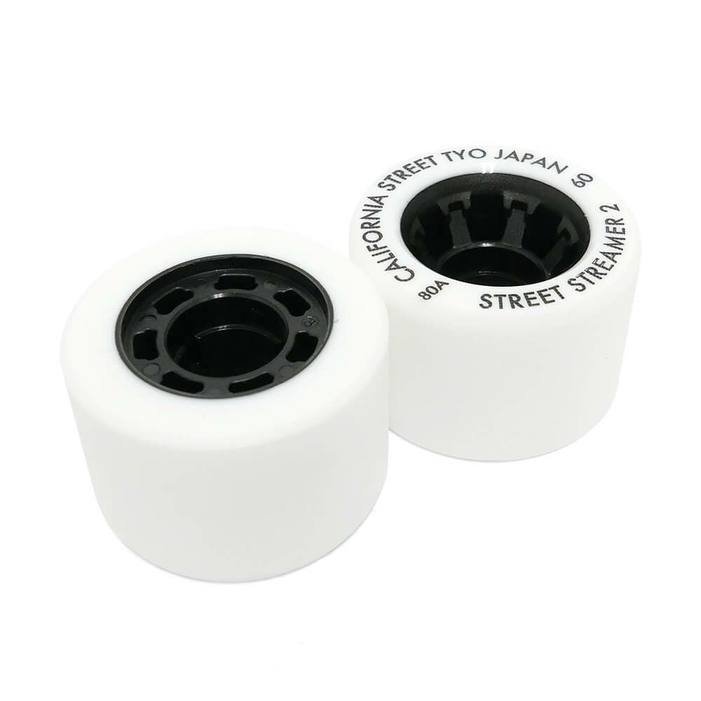 （アウトレット価格 5,500円 → 3,990円）CALIFORNIA STREET WHEEL カリフォルニアストリート ソフトウィール（クルーザー） STREET STREAMER 2（80A）60mm 黄ばみ スケートボード スケボー　4