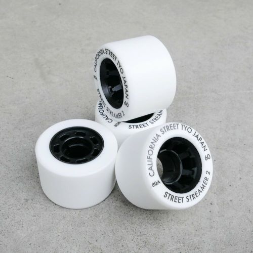 （アウトレット価格 5,500円 → 3,990円）CALIFORNIA STREET WHEEL カリフォルニアストリート ソフトウィール（クルーザー） STREET STREAMER 2（80A）60mm 黄ばみ スケートボード スケボー　5