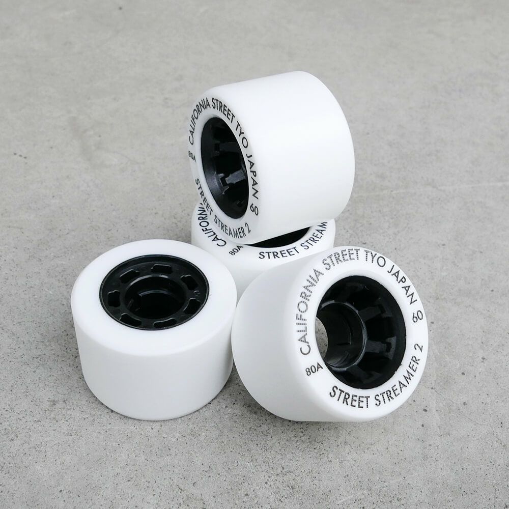 （アウトレット価格 5,500円 → 3,990円）CALIFORNIA STREET WHEEL カリフォルニアストリート ソフトウィール（クルーザー） STREET STREAMER 2（80A）60mm 黄ばみ スケートボード スケボー　5