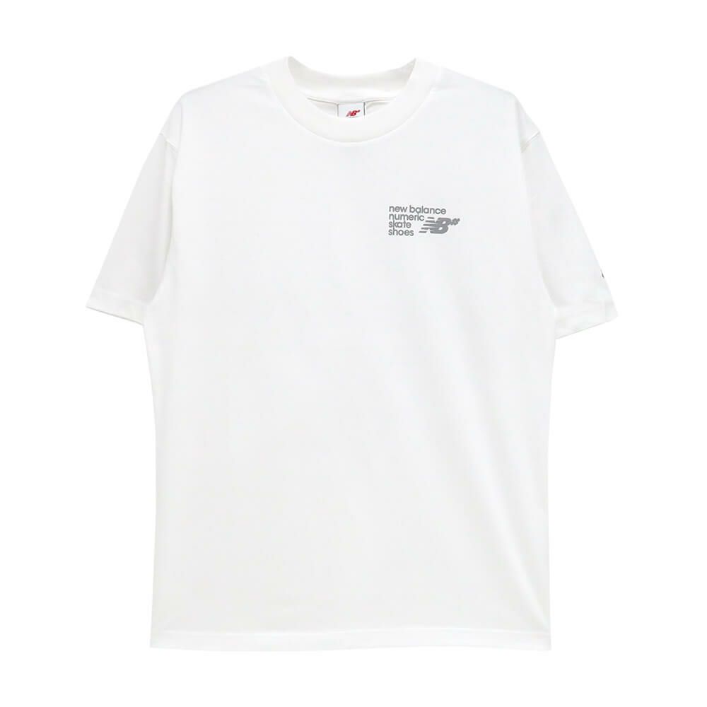 NEW BALANCE NUMERIC T-SHIRT ニューバランス ヌメリック Tシャツ NUMERIC SMALL LOGO WHITE スケートボード スケボー 1