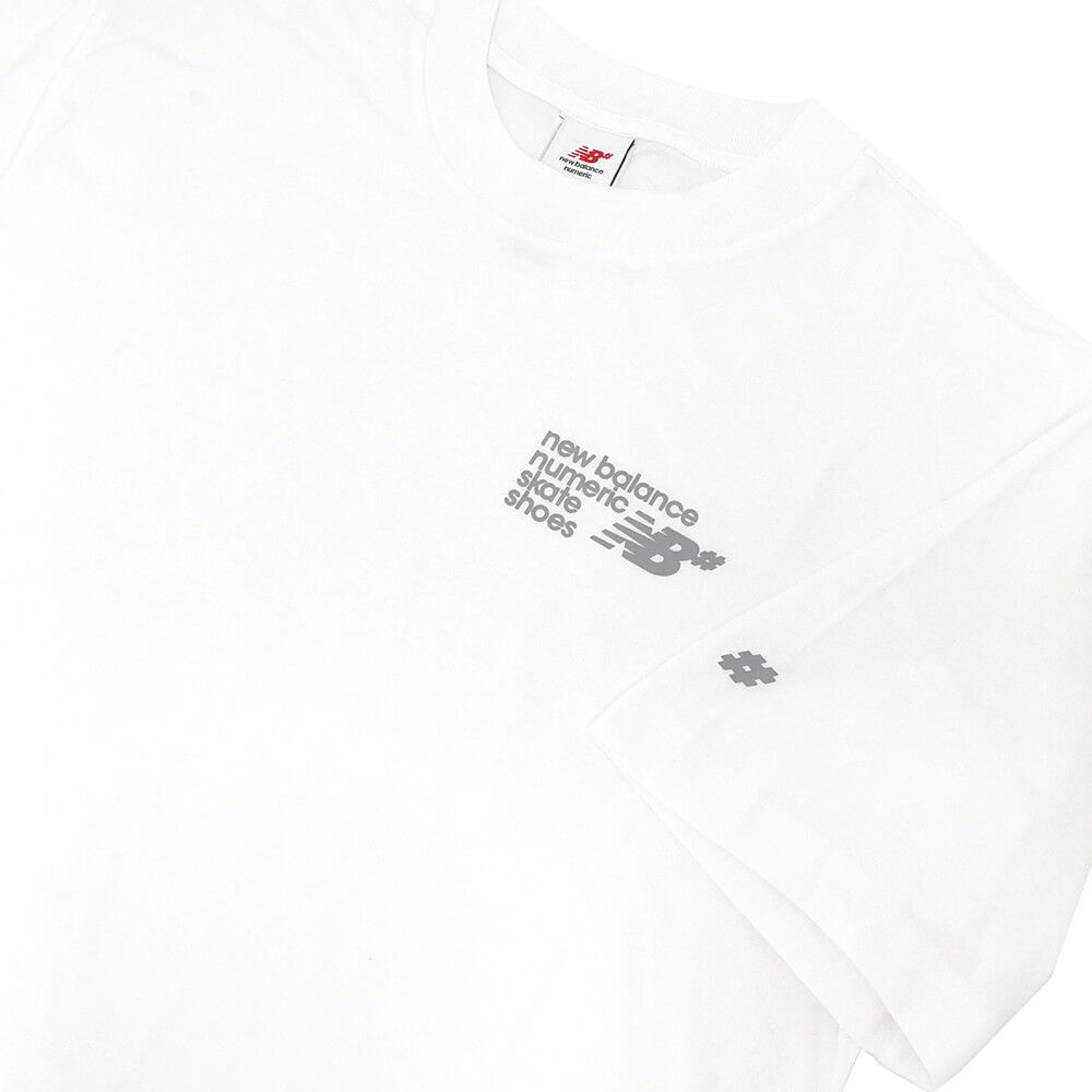 NEW BALANCE NUMERIC T-SHIRT ニューバランス ヌメリック Tシャツ NUMERIC SMALL LOGO WHITE スケートボード スケボー 2