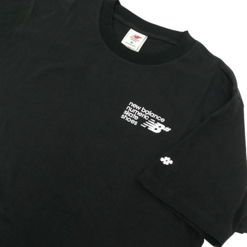 （アウトレット価格 5,500円 → 4,490円）NEW BALANCE NUMERIC T-SHIRT ニューバランス ヌメリック Tシャツ NUMERIC SMALL LOGO BLACK シミ スケートボード スケボー 3