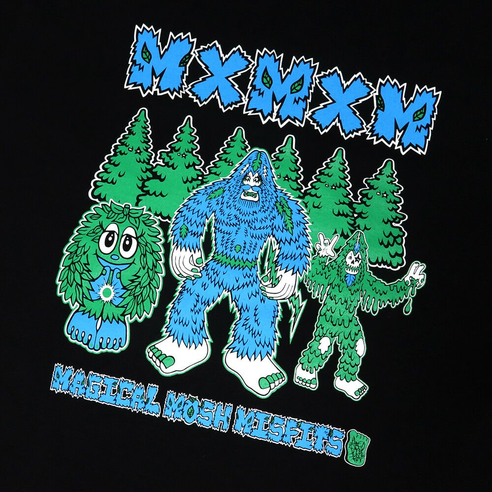 MAGICAL MOSH MISFITS T-SHIRT マジカルモッシュミスフィッツ Tシャツ MAGICAL MOSH BIGFOOT BLACK/BLUE スケートボード スケボー 3