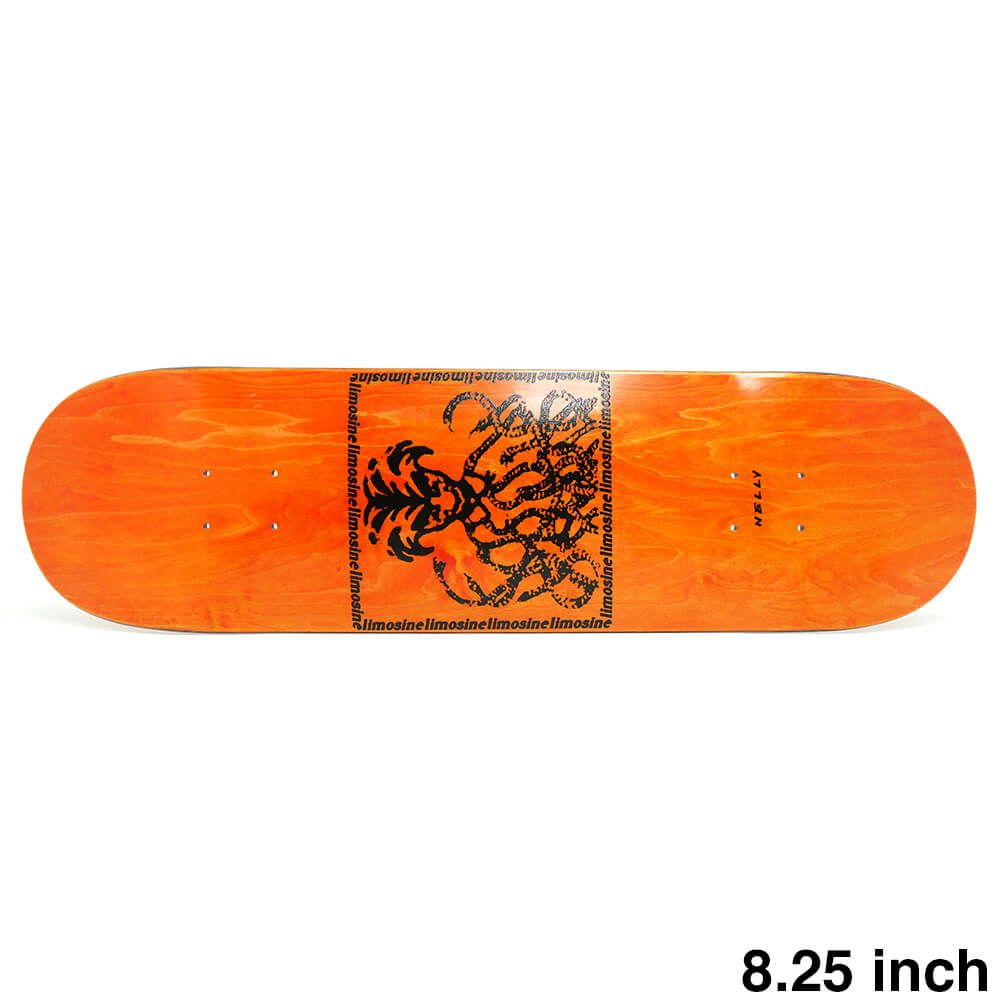 LIMOSINE DECK リモジン デッキ NELLY MORVILLE SNAKE PIT ORANGE STAIN 8.25 スケートボード スケボー 1