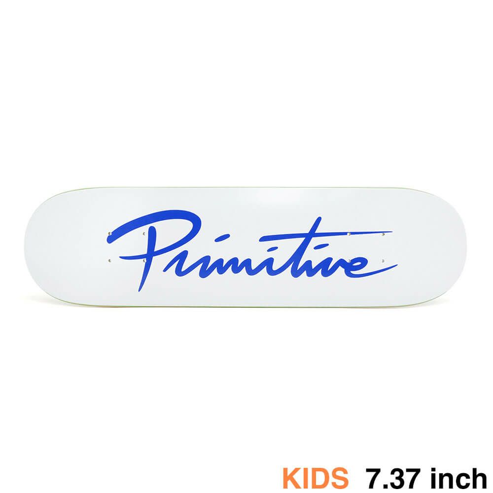 PRIMITIVE DECK プリミティブ デッキ（子供用） TEAM NUEVO SCRIPT WHITE/DODGERS BLUE 7.37 スケートボード スケボー 1