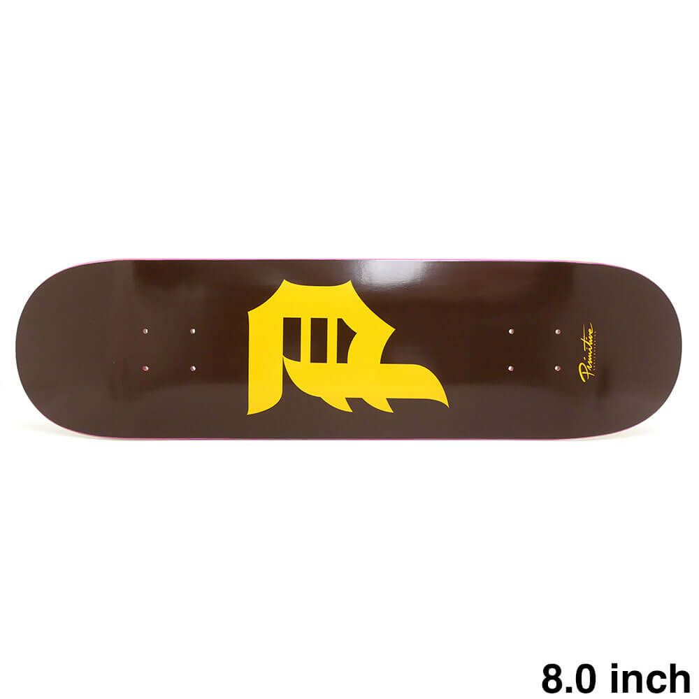 PRIMITIVE DECK プリミティブ デッキ TEAM DIRTY P CORE BROWN/PADRES YELLOW 8.0 スケートボード スケボー 1
