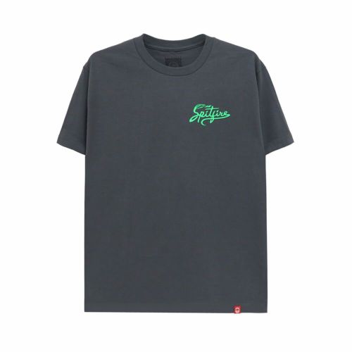 SPITFIRE T-SHIRT スピットファイヤー Tシャツ SNAKE CLASSIC CHARCOAL/GREEN/BLACK スケートボード スケボー 1