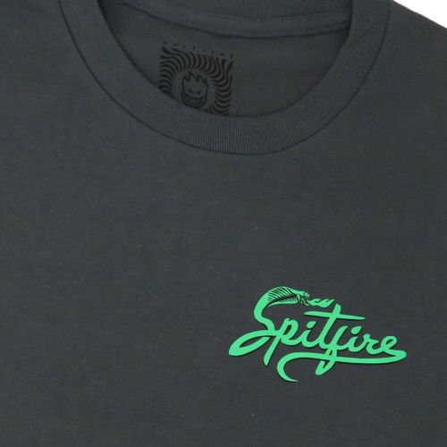 SPITFIRE T-SHIRT スピットファイヤー Tシャツ SNAKE CLASSIC CHARCOAL/GREEN/BLACK スケートボード スケボー 2