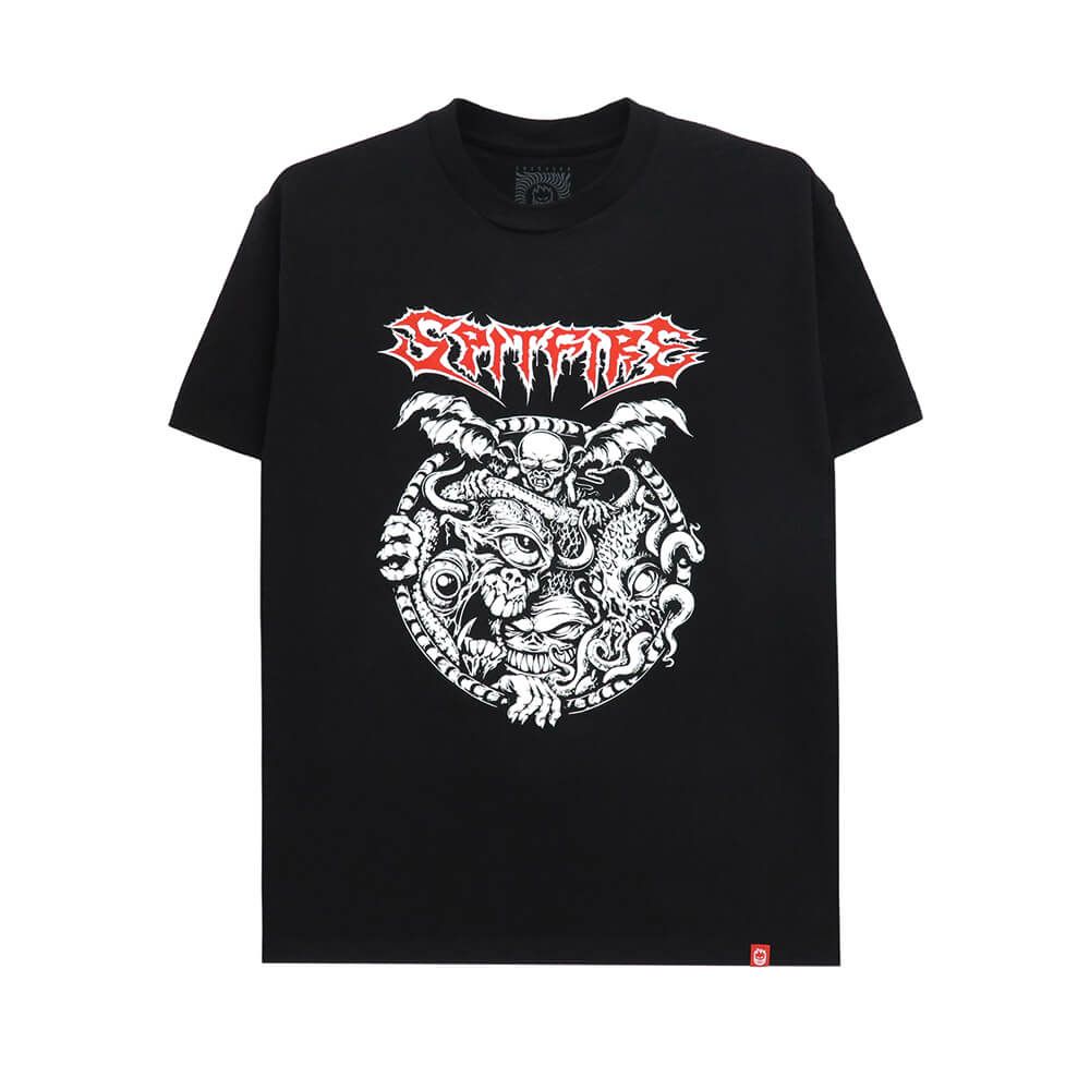 SPITFIRE T-SHIRT スピットファイヤー Tシャツ DEMON GATE BLACK/RED/WHITE スケートボード スケボー 