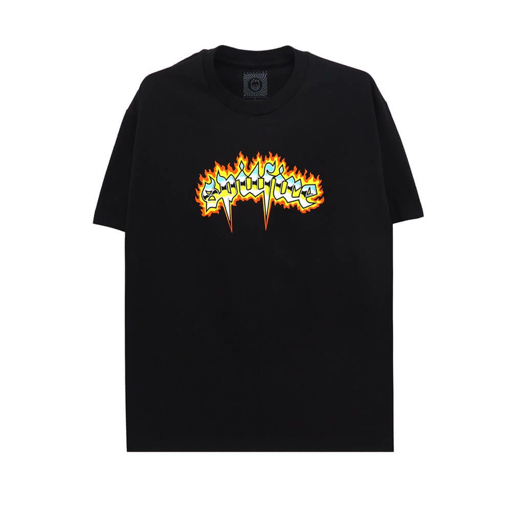 SPITFIRE T-SHIRT スピットファイヤー Tシャツ CHROME VENOM BLACK スケートボード スケボー 