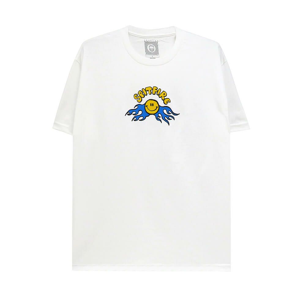 SPITFIRE T-SHIRT スピットファイヤー Tシャツ HAPPY WHITE スケートボード スケボー 