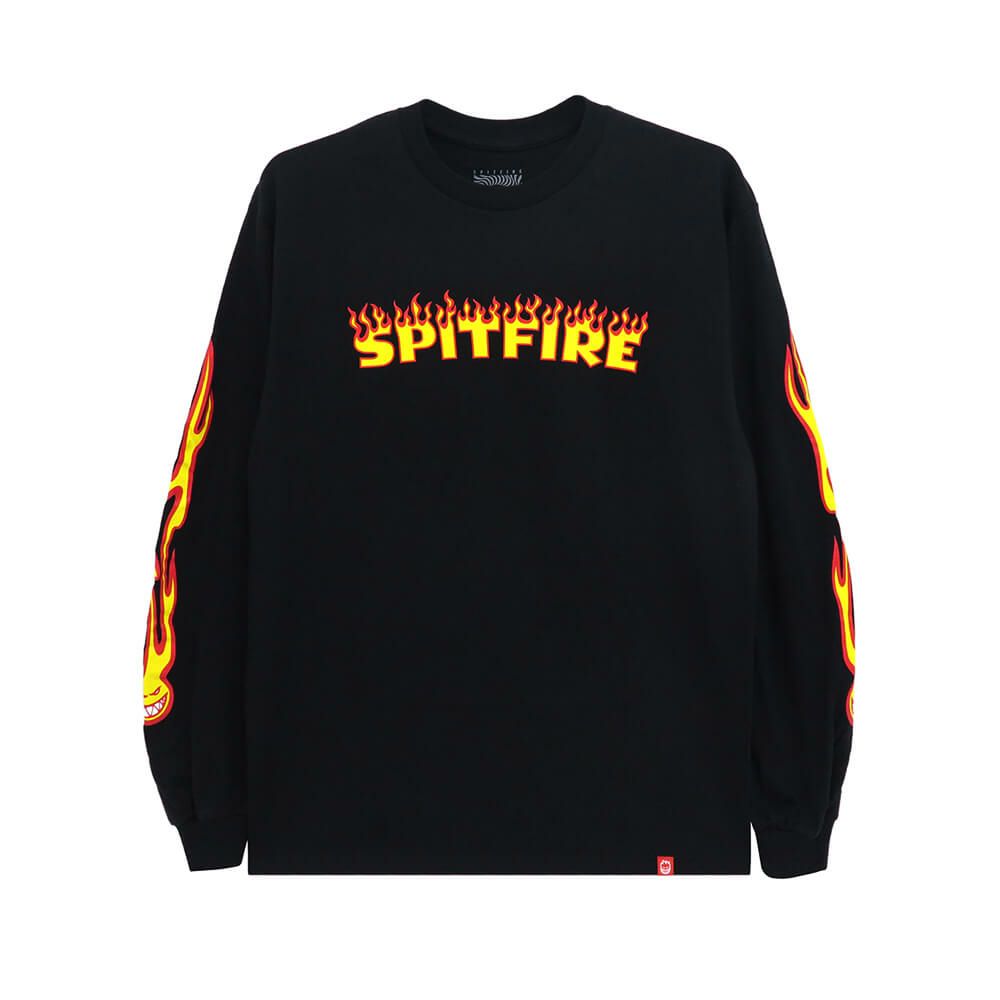  SPITFIRE LONG SLEEVE スピットファイヤー ロングスリーブTシャツ HOTROD SLEEVES BLACK/YELLOW/RED スケートボード スケボー 