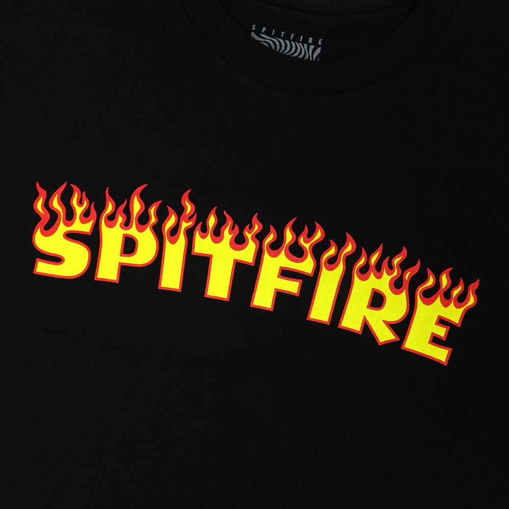  SPITFIRE LONG SLEEVE スピットファイヤー ロングスリーブTシャツ HOTROD SLEEVES BLACK/YELLOW/RED スケートボード スケボー 1