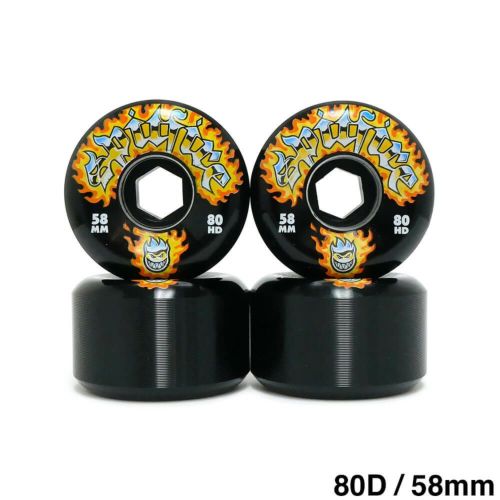 SPITFIRE WHEEL スピットファイヤー ソフトウィール（クルーザー） 80HD CONICAL FULL CHROME VENO 黒 58mm スケートボード スケボー 1