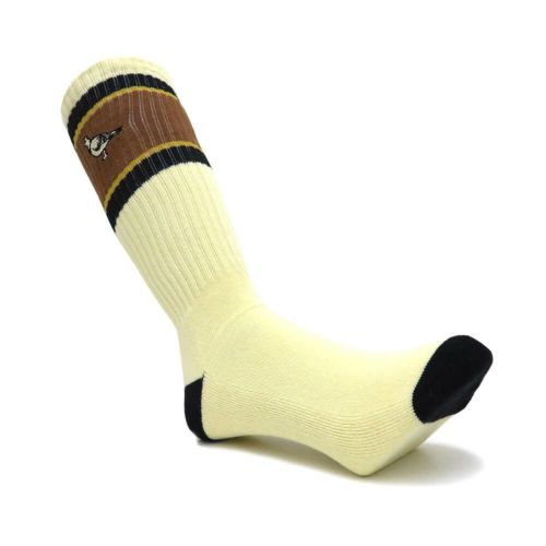 ANTIHERO SOCKS アンチヒーロー ソックス 靴下 LIL PIGEON EMB CREAM/BLACK/YELLOW スケートボード スケボー 