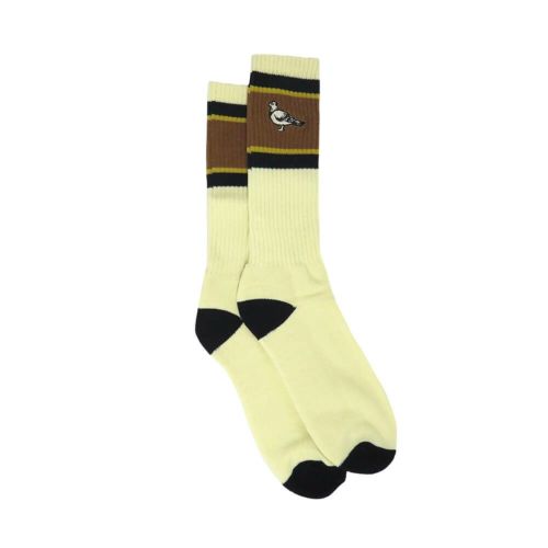 ANTIHERO SOCKS アンチヒーロー ソックス 靴下 LIL PIGEON EMB CREAM/BLACK/YELLOW スケートボード スケボー 3