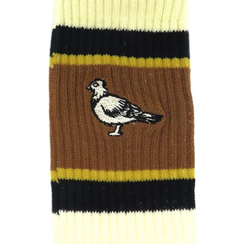 ANTIHERO SOCKS アンチヒーロー ソックス 靴下 LIL PIGEON EMB CREAM/BLACK/YELLOW スケートボード スケボー 4