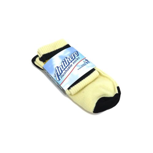 ANTIHERO SOCKS アンチヒーロー ソックス 靴下 LIL PIGEON EMB CREAM/BLACK/YELLOW スケートボード スケボー 5